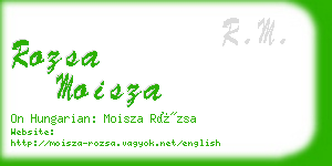 rozsa moisza business card